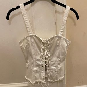 Reformation Lace Up Tank Top